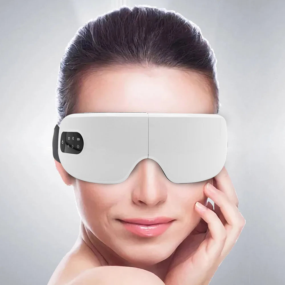 Eye Massager with Heat Smart Eye Care Device with Music for Migraines Relax Reduce Eye Strain Dark Circles Eye Bag Improve Sleep